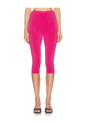 Helsa Beckette Knit Capri in Fuchsia. Size XS. Also in XXS, S, M, L, XL.