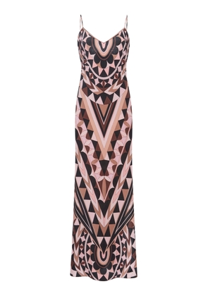 Pucci Printed Silk Crepe De Chine Maxi Dress - Moda Operandi