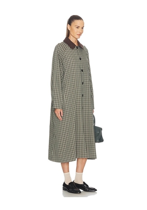 Helsa Novelty Trench in Green,Brown. Size XXS. Also in XS, S, M, L, XL.