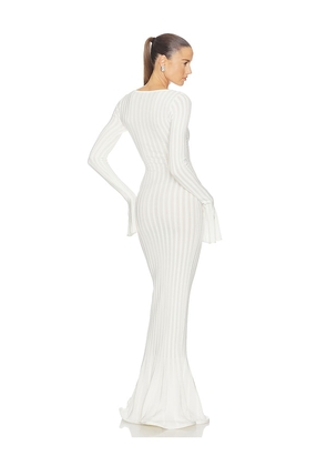 Helsa Tesca Knit Dress in White. Size XS. Also in S.