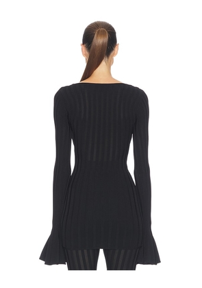 Helsa Kayleigh Flared Tunic in Black. Size XS. Also in XXS, M, XL.