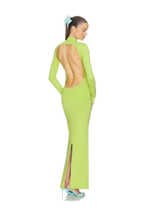 Helsa Chantria Open Back Dress in Green. Size XXS. Also in XS, S, M, L, XL.