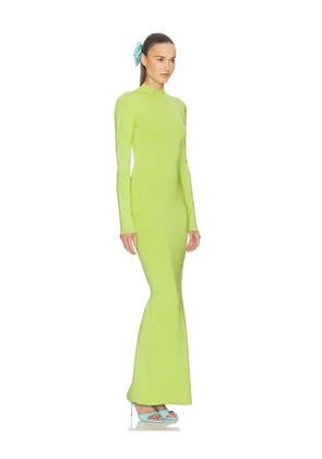 Helsa Chantria Open Back Dress in Green. Size XXS. Also in XS, S, M, L, XL.