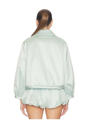 Helsa Sateen Puff Jacket in Baby Blue. Size XS. Also in XXS, S, M, L, XL.