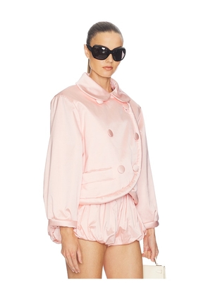 Helsa Sateen Puff Jacket in Rose. Size XXS. Also in XS, S, M, L, XL.