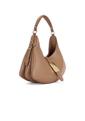 Ganni Kat Small Butter in Brown.