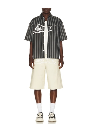 ICECREAM Boost Button Up Shirt in Black. Size S. Also in M, XL/1X.
