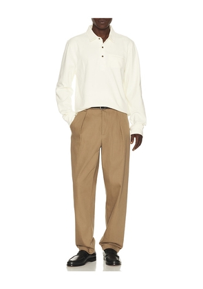 HEAD Golf Thermal Henley Polo in Cream. Size S. Also in L, M, XL/1X.