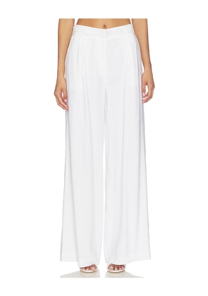 Favorite Daughter The Miranda Linen Pant in White. Size 0. Also in 2, 4, 6, 8.