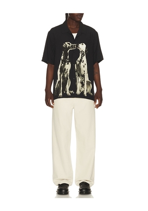 HUF Dogged Resort Shirt in Black. Size S. Also in L, M, XL/1X.