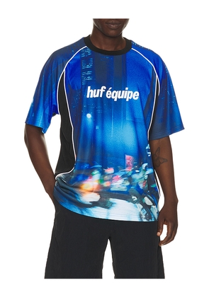 HUF Motion Soccer Jersey in Blue. Size S. Also in M, L, XL/1X.