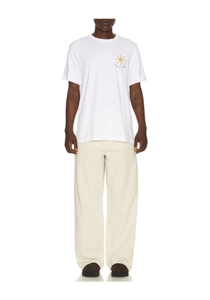 Frescobol Carioca Dinis Cotton Sol E Mar Print T-Shirt in White. Size S. Also in M, L, XL/1X, XXL/2X.