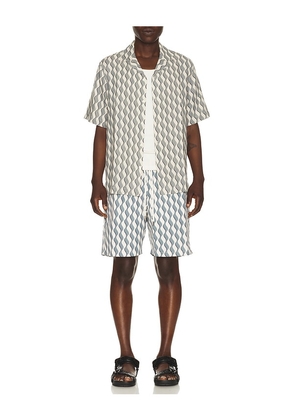 Frescobol Carioca Santos Swim Short in White. Size S. Also in M, L, XL/1X, XXL/2X.