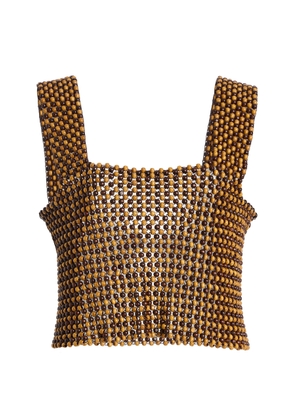 Cordera Exclusive La Isla Wood-Beaded Top - Moda Operandi