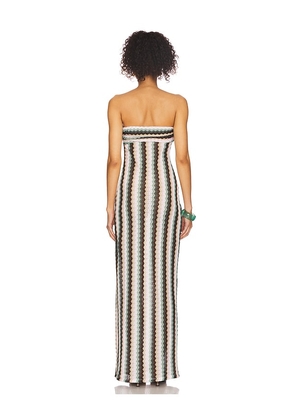 Lovers and Friends Nettie Maxi Dress in Sage,Brown. Size XS. Also in XXS, S, M, XL.