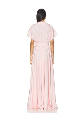 Norma Kamali Super Oversized Nk Shirt Flared Gown in Pink. Size L. Also in S, XS, XXS.