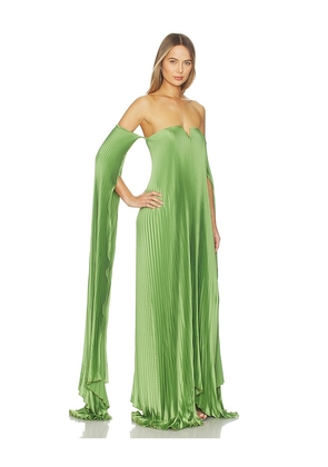 L'IDEE Black Tie Gown With Drama Sleeves in Green. Size 8/S. Also in 6/XS.