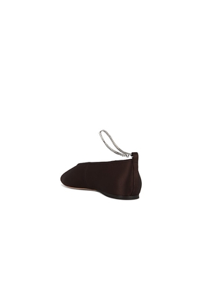 Loeffler Randall Emery Crystal Ballet Flat in Brown. Size 6. Also in 6.5, 7, 7.5, 8, 8.5.