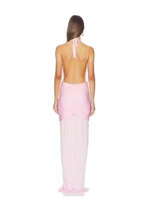 Mother of All Inaya Collar Maxi Dress in Pink. Size XS. Also in L, M, S.