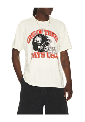 ONE OF THESE DAYS Days Usa Tshirt in Ivory. Size S. Also in M, L, XL/1X, XXL/2X.
