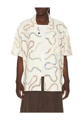 Kardo Ronen Shirt in Cream. Size M. Also in L, XL/1X.