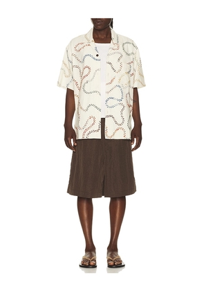 Kardo Ronen Shirt in Cream. Size M. Also in S, L, XL/1X.