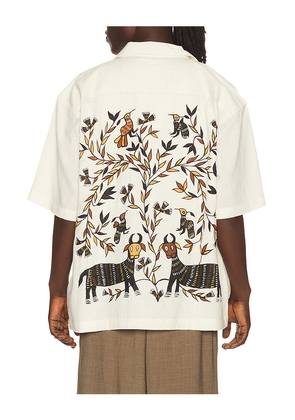 Kardo Rohit Shirt in Cream. Size S. Also in M, L, XL/1X.