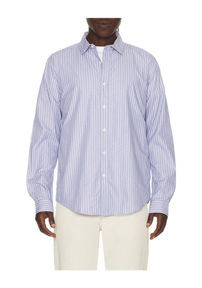 onia Poplin Long Sleeve Button Down Shirt in Blue. Size S. Also in L, M, XL/1X.