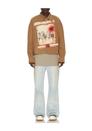 MADFRENZY Miss Overshirt in Brown. Size S. Also in L, M, XL/1X.