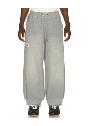 MADFRENZY Layered Sweatpants in Grey. Size S. Also in M, L, XL/1X.