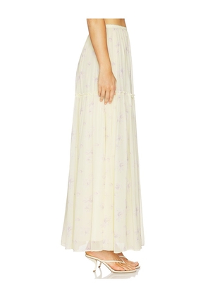 LoveShackFancy Positano Skirt in Yellow. Size 00. Also in 0, 2, 4, 6, 8, 10, 12.