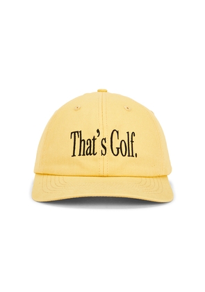 Metalwood Studio That'S Golf Dad Hat in Yellow.