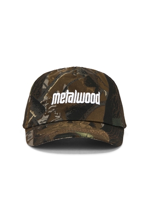 Metalwood Studio Metal Logo 5-Panel Hat in Army.