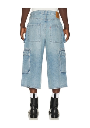 LEVI'S 478 Baggy Capri Cargo Jeans in Blue. Size 34. Also in 30, 31, 33, 36.