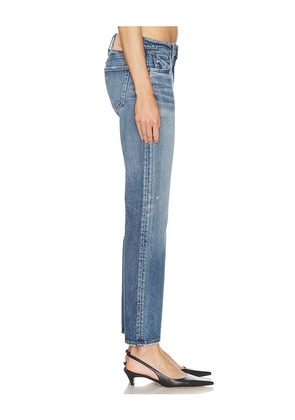 Moussy Vintage Mallard Slim Straight Jeans in Blue. Size 24. Also in 25, 27, 28, 29, 30.