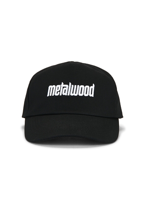 Metalwood Studio Metal Logo 5-Panel Hat in Black.
