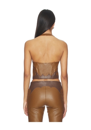Miaou Mara Corset in Brown. Size XS. Also in S, M, L.