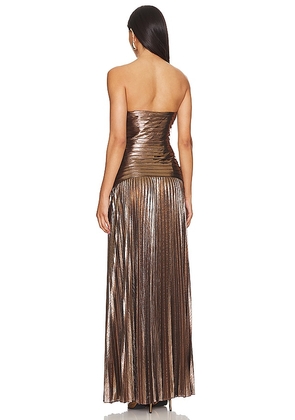 retrofete Mallory Dress in Metallic Bronze. Size M. Also in L.
