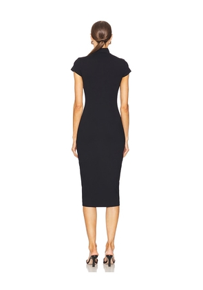 Susana Monaco Mock Neck Short Sleeve Dress in Black. Size S. Also in XL.