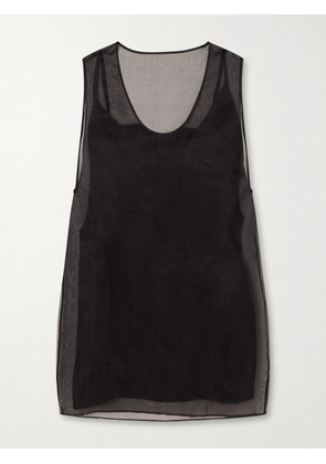 AMI PARIS - Silk-organza Top - Black - FR 30,FR 32,FR 34,FR 36,FR 38,FR 40,FR 42