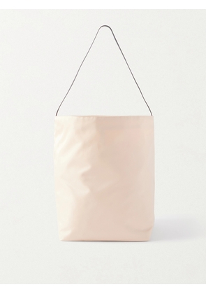 Valesque - Bucket Leather-trimmed Nylon-satin Tote - Neutrals - One size