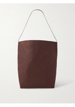 Valesque - Bucket Leather-trimmed Shell Tote - Brown - One size