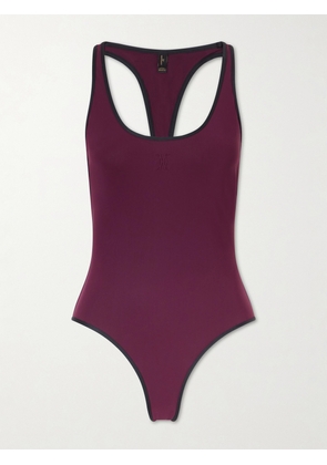 Kiki de Montparnasse - Two-tone Piped Swimsuit - Purple - x small,small,medium,large,x large
