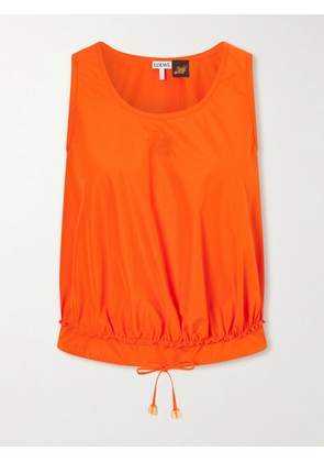 LOEWE - + Paula's Ibiza Anagram Appliquéd Cotton-popeline Top - Orange - FR 32,FR 34,FR 36,FR 38,FR 40,FR 42,FR 44