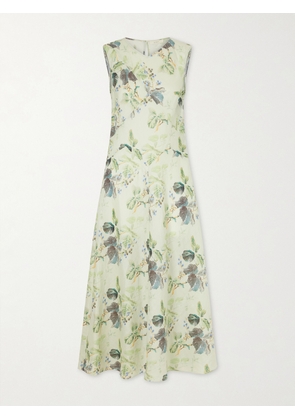 DÔEN - Adelana Printed Ramie Midi Dress - Green - x small,small,medium,large,x large