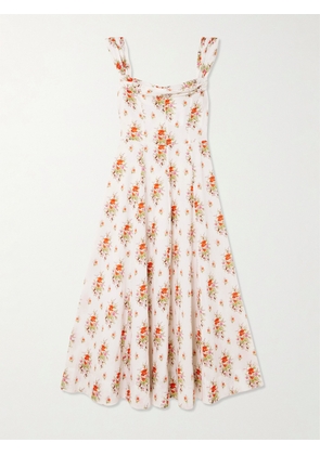 DÔEN - Clea Ruffled Floral-print Organic Cotton Midi Dress - Multi - x small,small,medium,large,x large