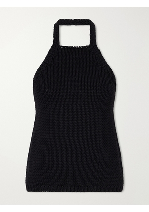 RÓHE - Knitted Cotton Halterneck Top - Black - FR 34,FR 36,FR 38,FR 40,FR 42,FR 44