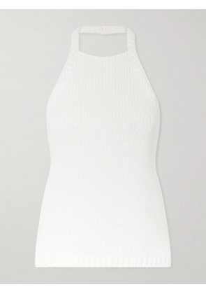 RÓHE - Knitted Cotton Halterneck Top - White - FR 34,FR 36,FR 38,FR 40,FR 42,FR 44
