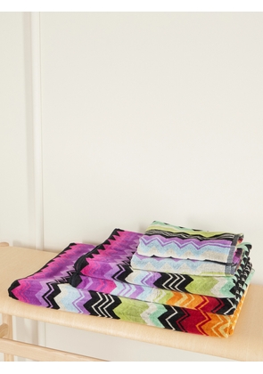 MISSONI HOME - Giacomo Set Of Five Striped Jacquard-knit Cotton-terry Towels - Multi - One size