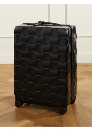 Bottega Veneta - Odyssey 55cm Leather-trimmed Intrecciato Polycarbonate Suitcase - Black - One size